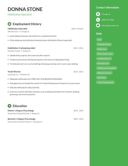 Resume example 5