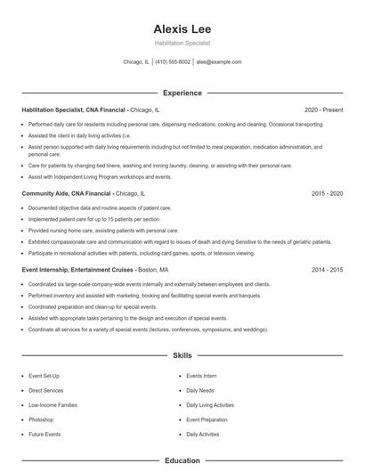 Resume example 1