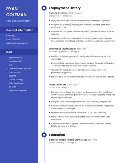 Resume example 4