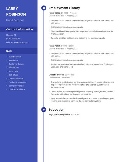 Hand Scraper Resume
