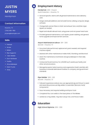 Handyman Resume