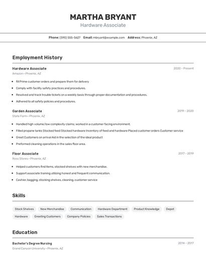 Resume example 2
