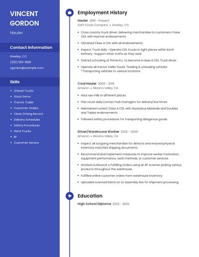 Resume example 4