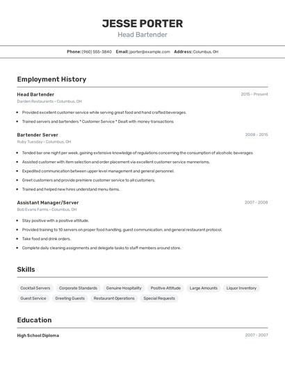 Resume example 2