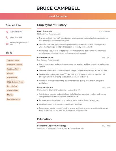Resume example 3