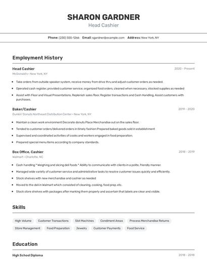 Resume example 2