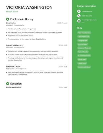 Resume example 5