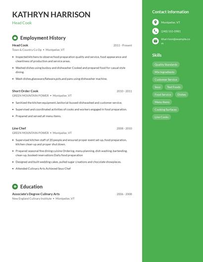 Resume example 5