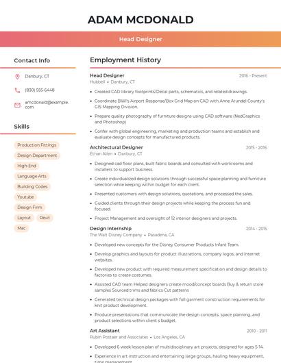 Resume example 3