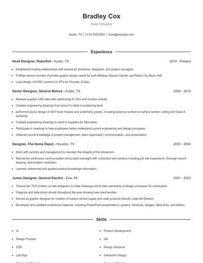 Resume example 1