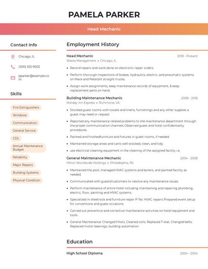 Resume example 3