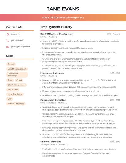 Resume example 3