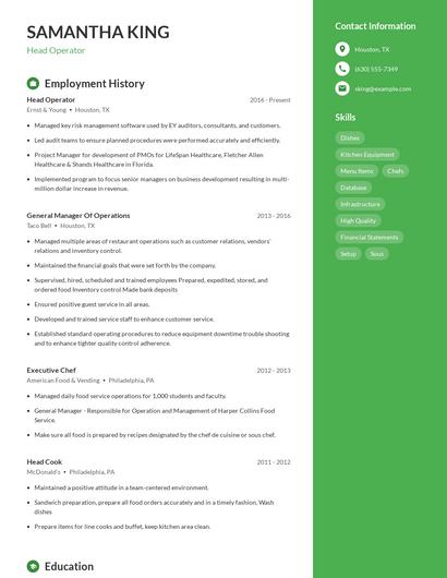 Resume example 5