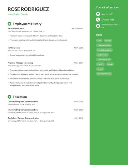 Resume example 5