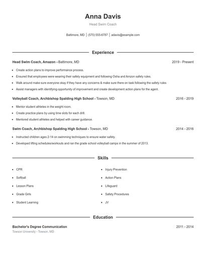 Resume example 1