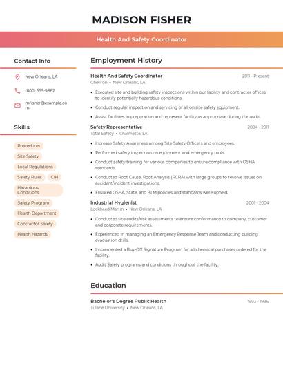 Resume example 3