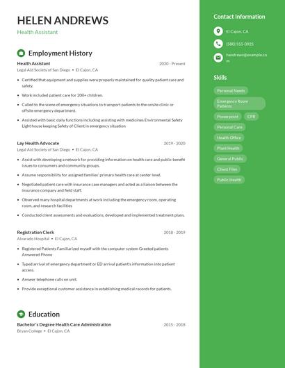 Resume example 5
