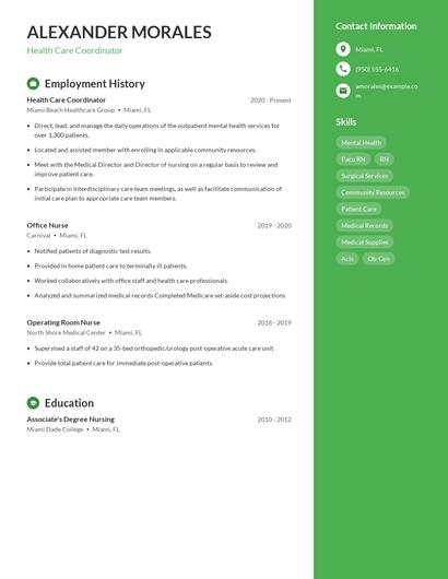 Resume example 5