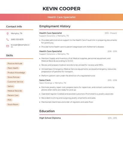 Resume example 3