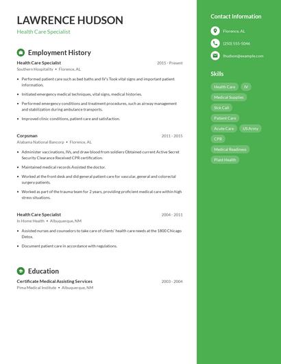 Resume example 4