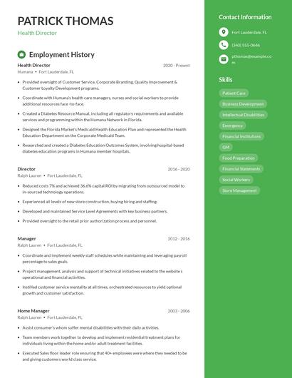 Resume example 5