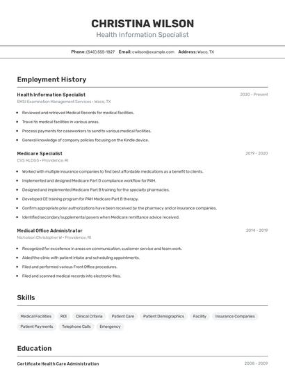 Resume example 2