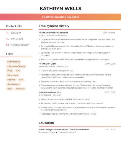 Resume example 3