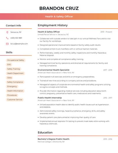 Resume example 3