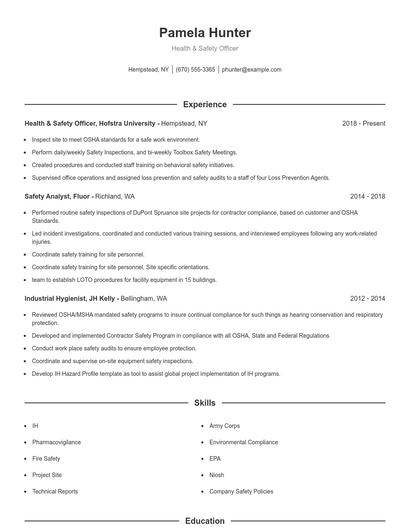 Resume example 1