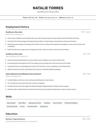Resume example 2