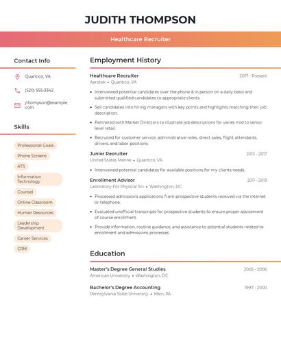Resume example 3