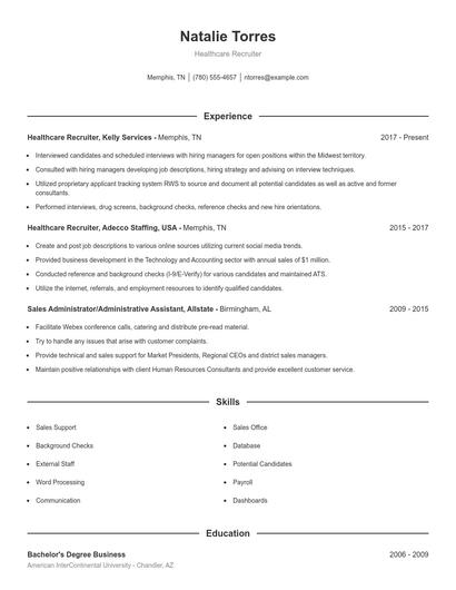 Resume example 1