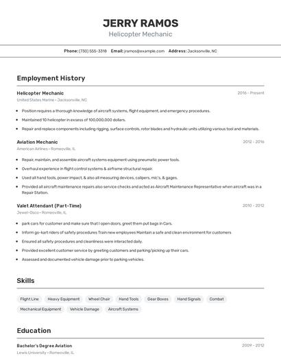 Resume example 2
