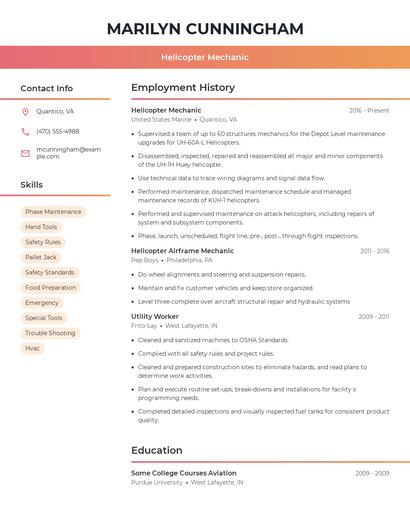 Resume example 3