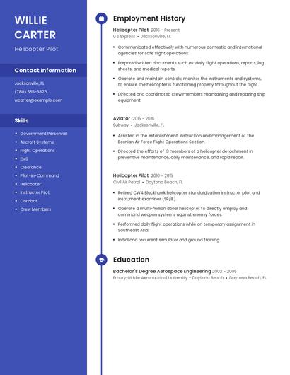 Helicopter Pilot Resume