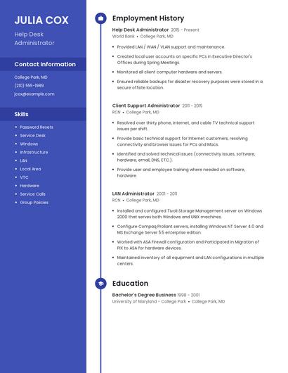 Resume example 5