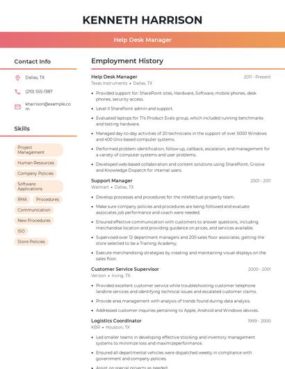 Resume example 3