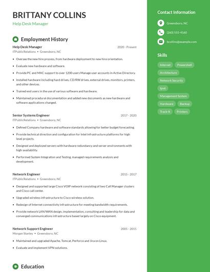 Resume example 4