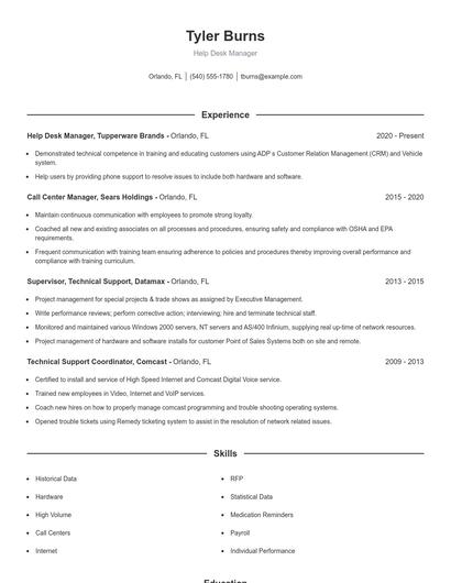 Resume example 1