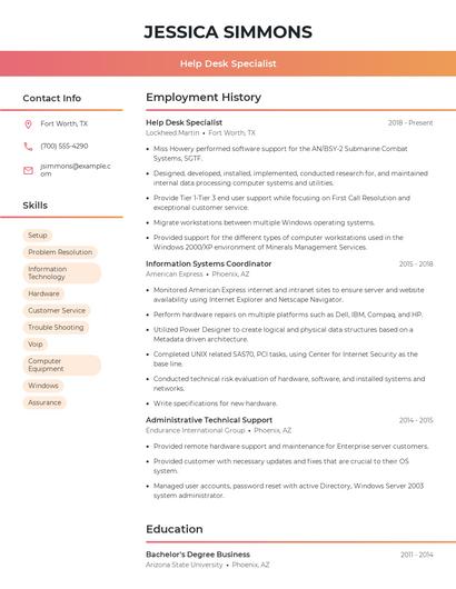 Resume example 3