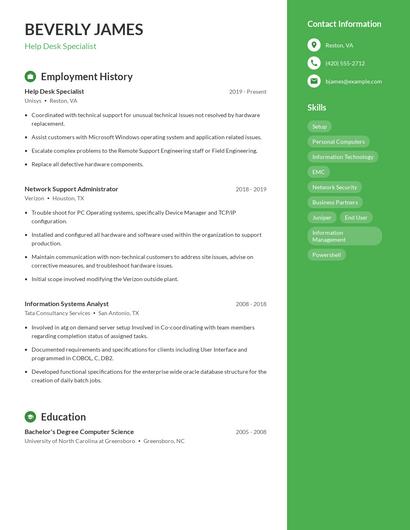 Resume example 4
