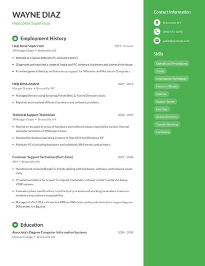 Resume example 4