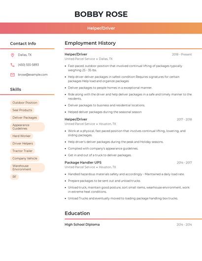 Resume example 3