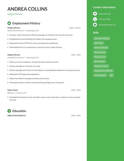 Resume example 5