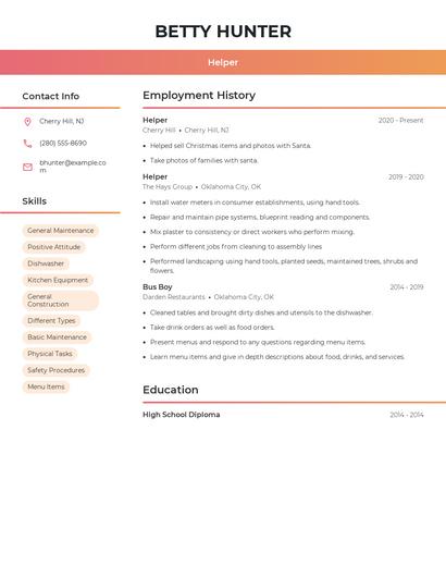 Resume example 3