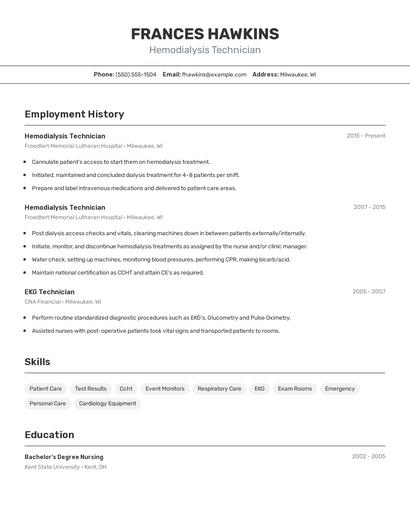 Resume example 2