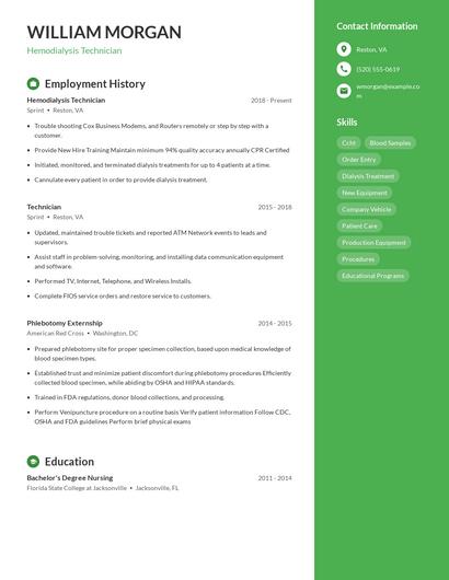 Resume example 5