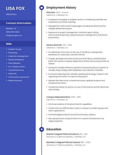 Resume example 4