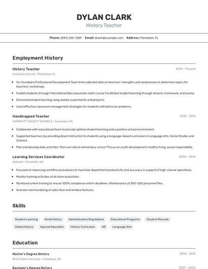 Resume example 2
