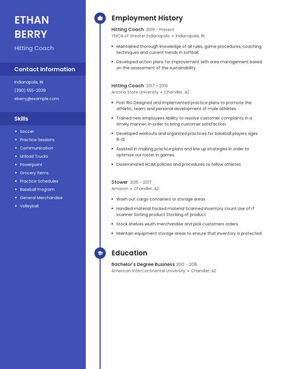 Hitting Coach Resume